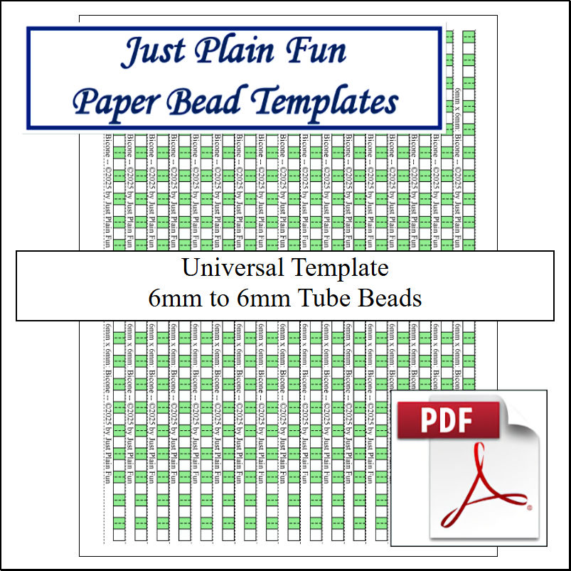 Paper Bead Cutting Guide Templates, 6mm to 6mm Strips Templates 6mm to 6mm Strips