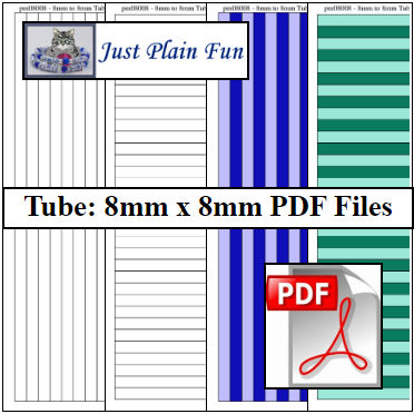Tube: 8mm x 8mm Paper Bead Templates