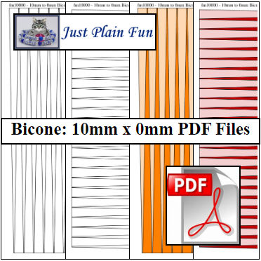 Bicone: 10mm x 0mm Paper Bead Templates