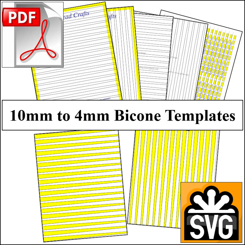 10mm x 4mm Paper Bead Templates