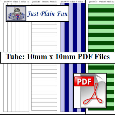 Tube: 10mm x 10mm Paper Bead Templates