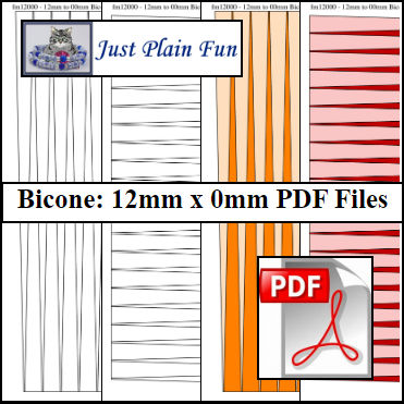 Bicone: 12mm x 0mm Paper Bead Templates