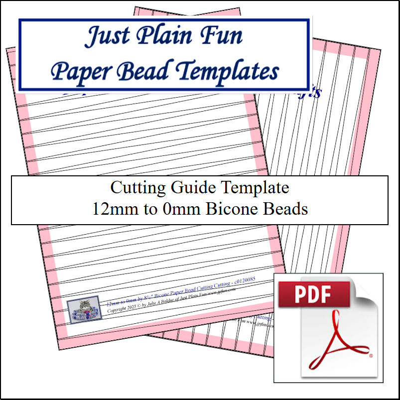 Paper Bead Cutting Guide Templates, 12mm to 0mm Strips Templates 12mm to 0mm Strips