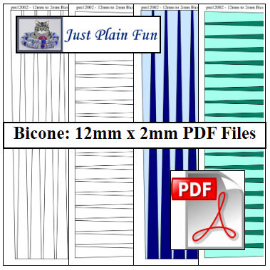 Bicone: 12mm x 2mm Paper Bead Templates