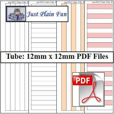 Paper Bead Templates, 12mm x 12mm strips
