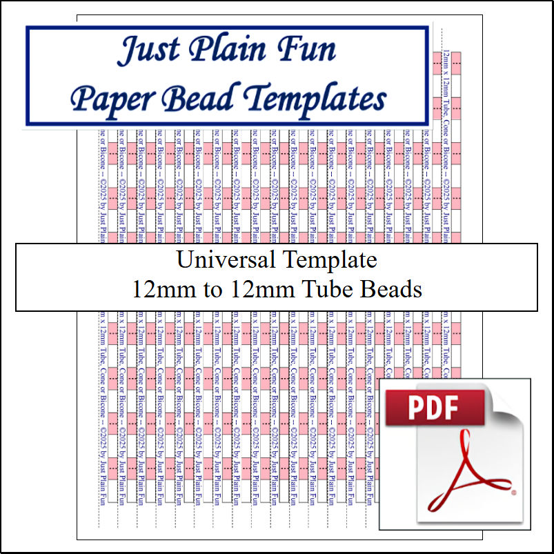 Paper Bead Cutting Guide Templates, 12mm to 12mm Strips Templates 12mm to 12mm Strips
