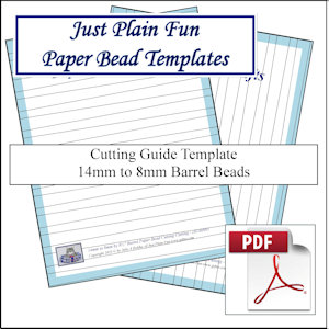 Paper Bead Cutting Guide Templates, 14mm to 8mm Strips Templates 14mm to 8mm Strips