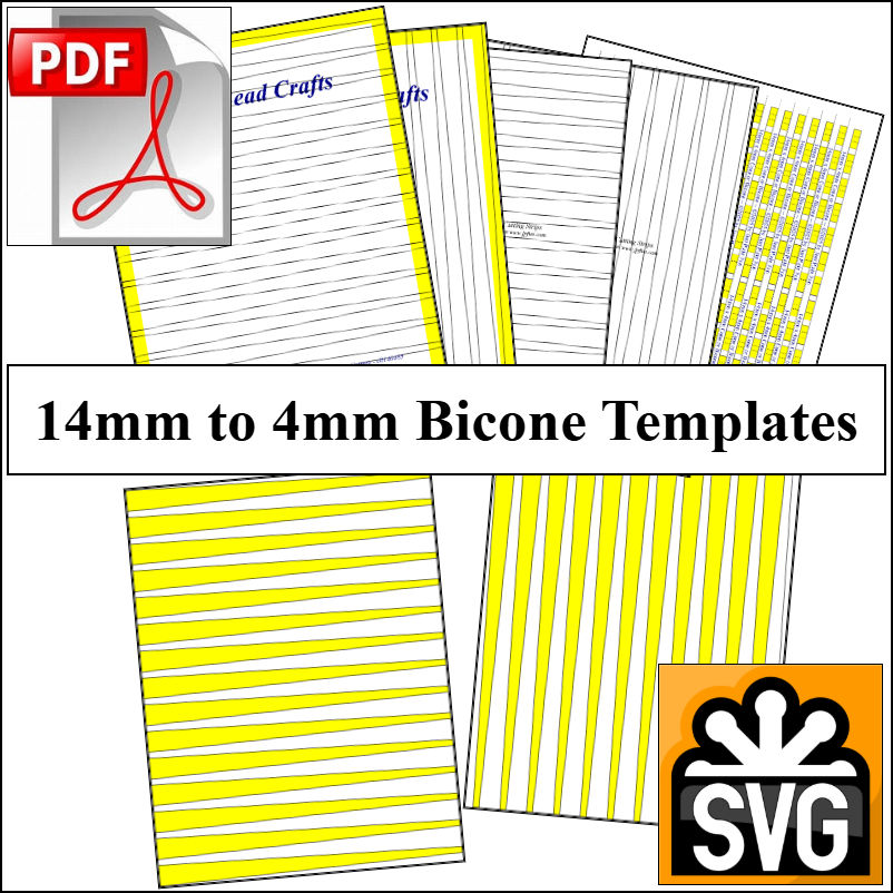 14mm x 4mm Paper Bead Templates
