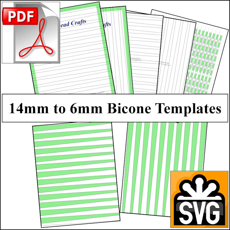 14mm x 6mm Paper Bead Templates