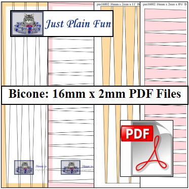 Bicone: 16mm x 2mm Paper Bead Templates