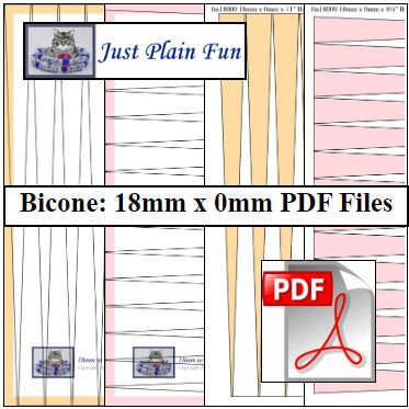 Bicone: 18mm x 0mm Paper Bead Templates