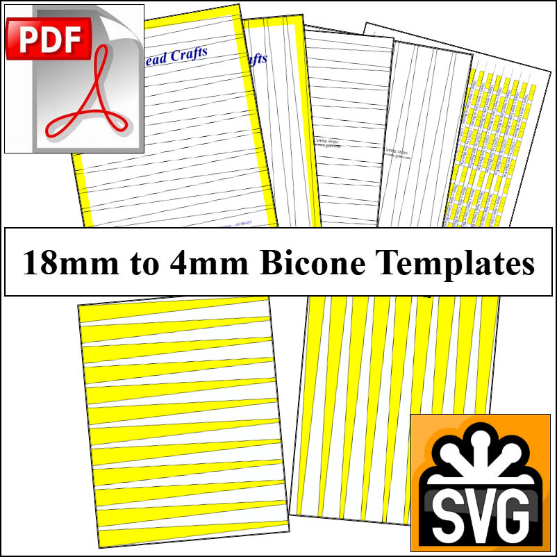 18mm x 4mm Paper Bead Templates