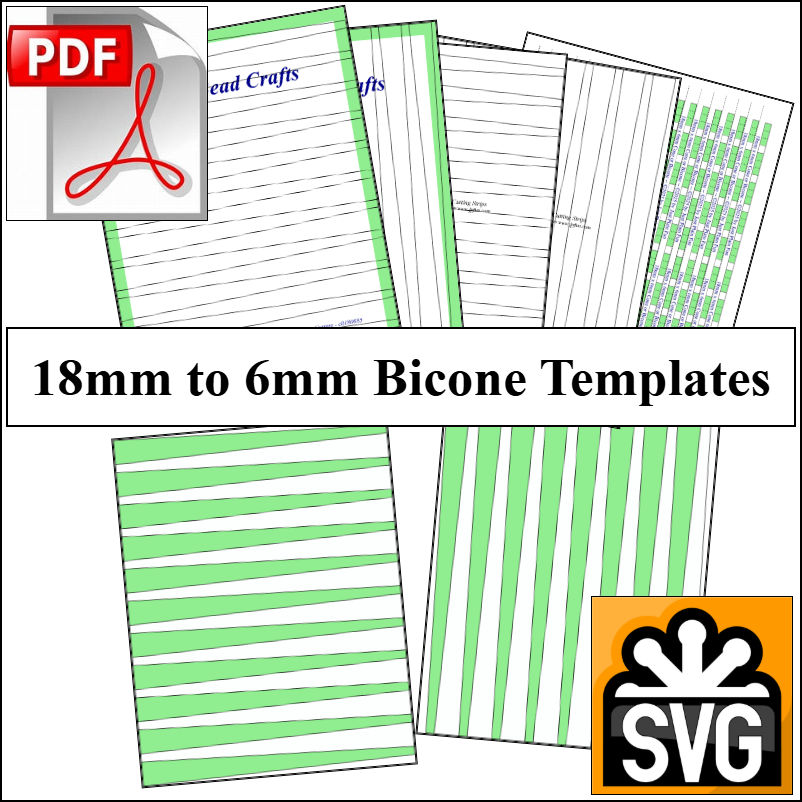 18mm x 6mm Paper Bead Templates