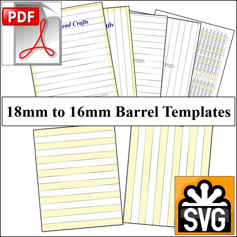 18mm x 16mm Paper Bead Templates