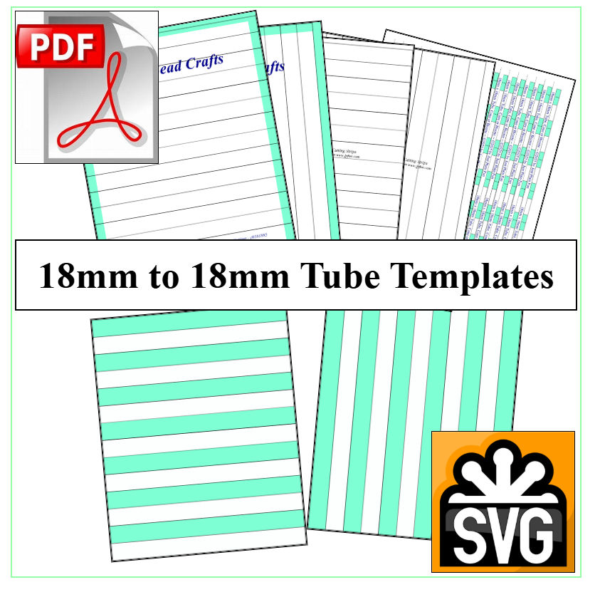 18mm x 18mm Paper Bead Templates