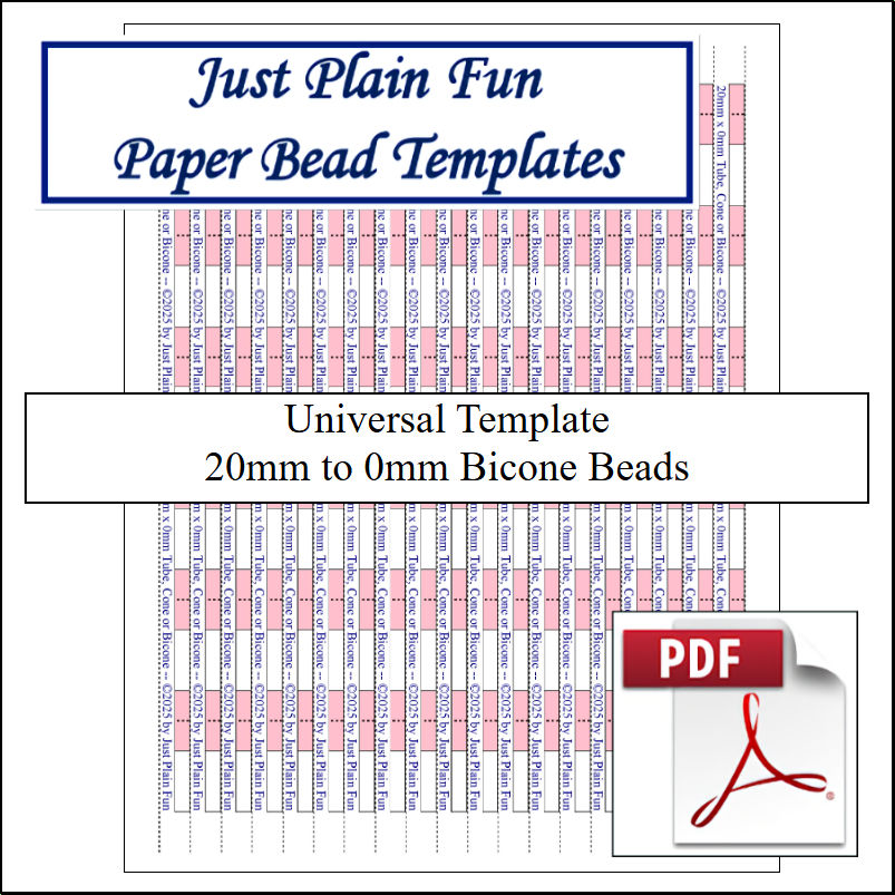Templates 20mm to 0mm Strips