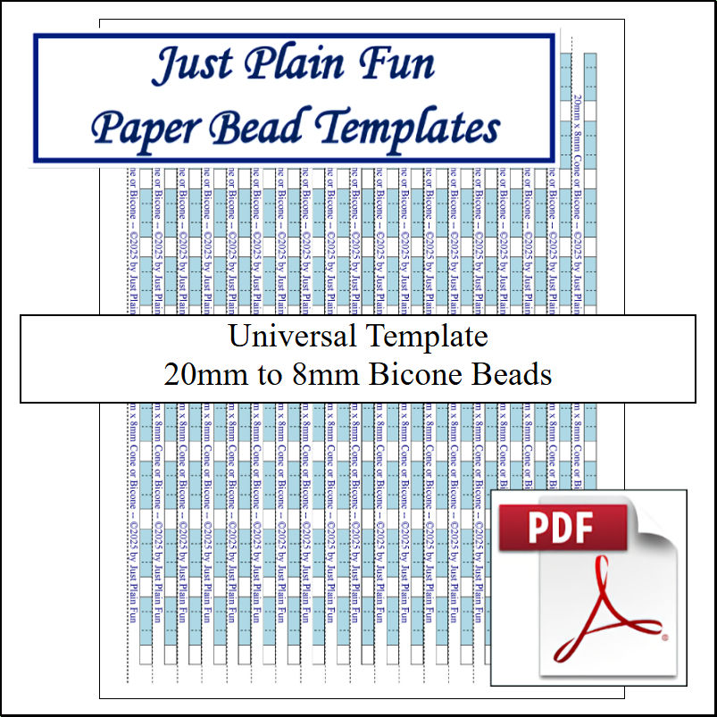 Templates 20mm to 8mm Strips