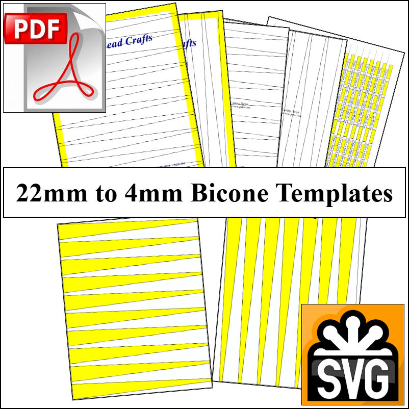 22mm x 4mm Paper Bead Templates