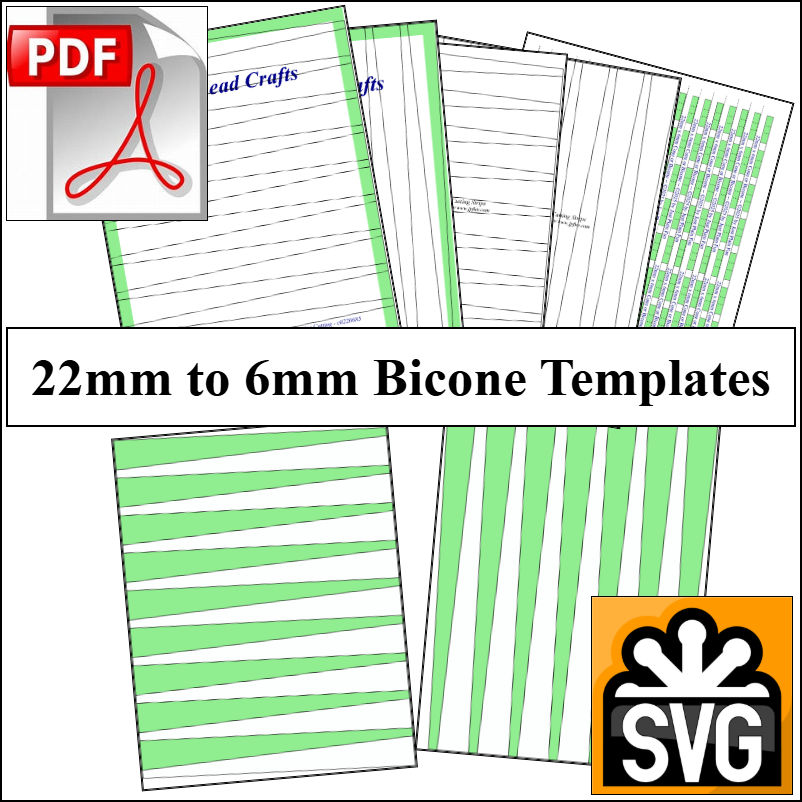 22mm x 6mm Paper Bead Templates