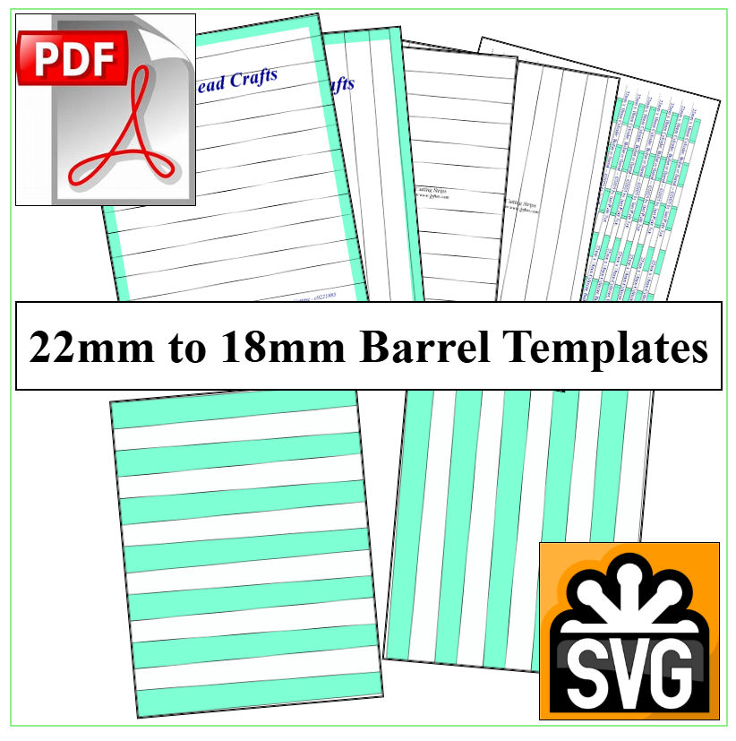 22mm x 18mm Paper Bead Templates