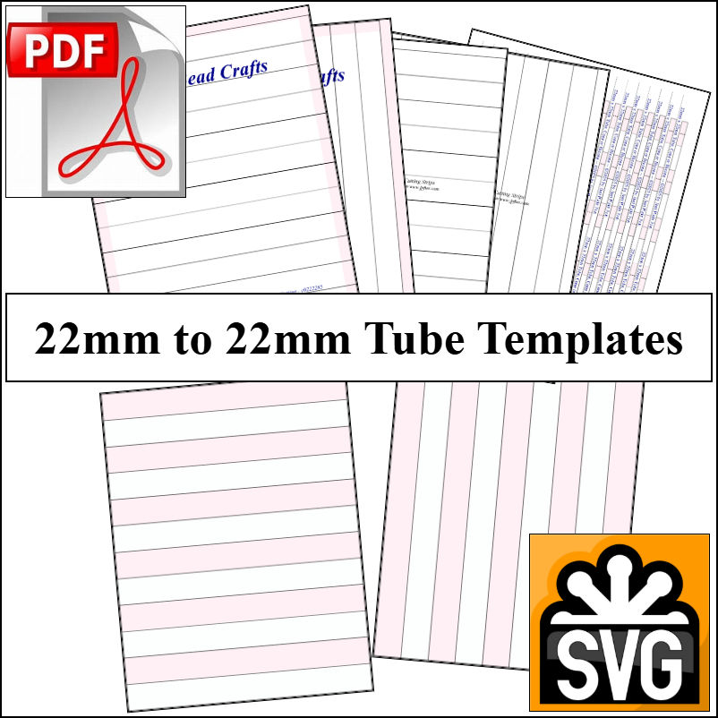 22mm x 22mm Paper Bead Templates