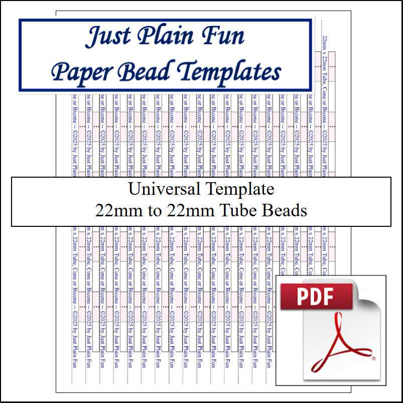 Paper Bead Cutting Guide Templates, 22mm to 22mm Strips Templates 22mm to 22mm Strips