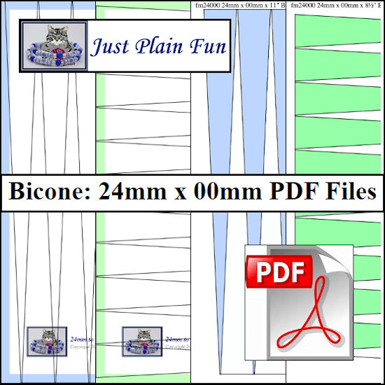 Bicone: 24mm x 0mm Paper Bead Templates