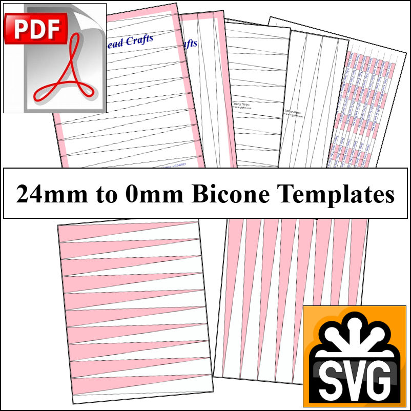 24mm x 0mm Paper Bead Templates