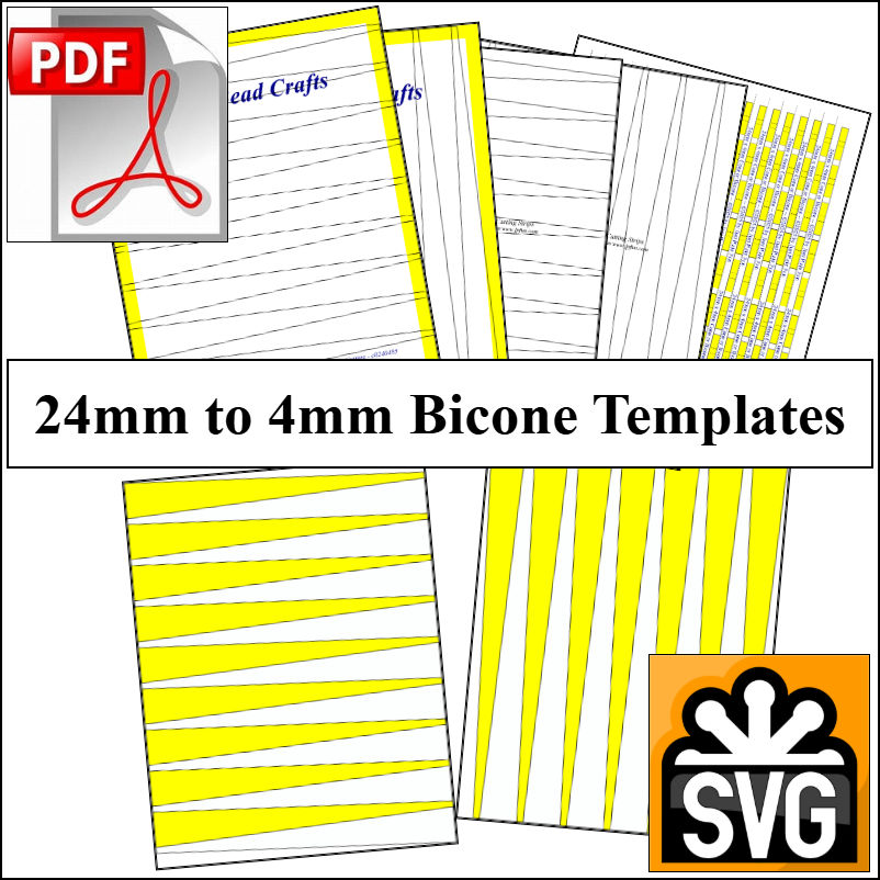 24mm x 4mm Paper Bead Templates