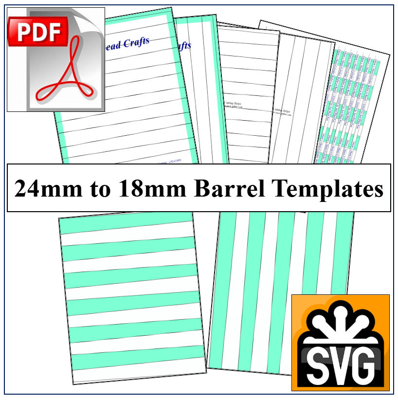 24mm x 18mm Paper Bead Templates