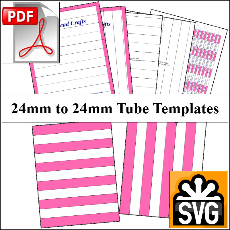 24mm x 24mm Paper Bead Templates