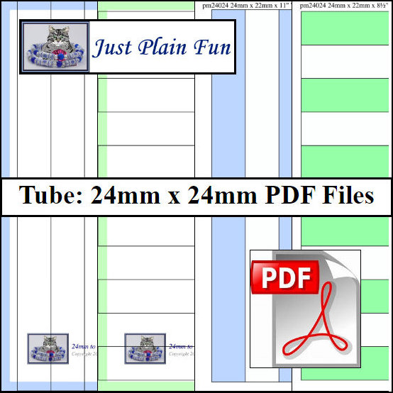 Tube: 24mm x 24mm Paper Bead Templates