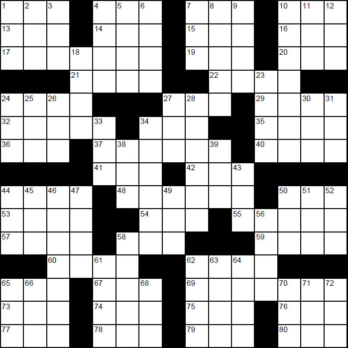 Generic Crossword Puzzle 4