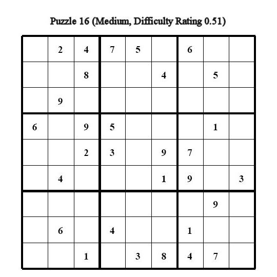 Sudoku Puzzle 16